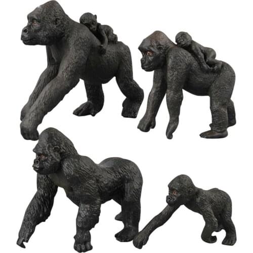 Simulation Gorilla Wild Animal Action Figure Solid Model Educational Kids Toy