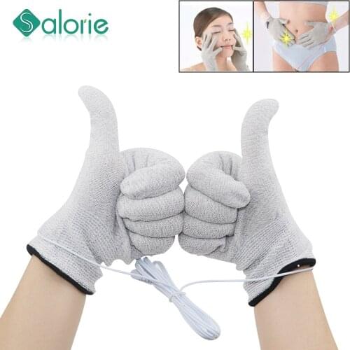 Electric Glove Massager Body Massage For Electric Muscle Stimulator Hand Pain Relief Therapy With A Wire Silver Plated Fiber