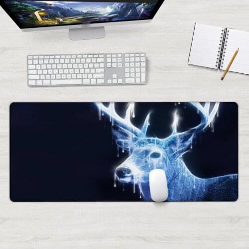 Deep Forest Deer Laptop Gamer Mousepad Gaming Mouse Pad Large Locking Edge Keyboard 80x30cm Desk Mat for Gamer Mice Mat Mousemat