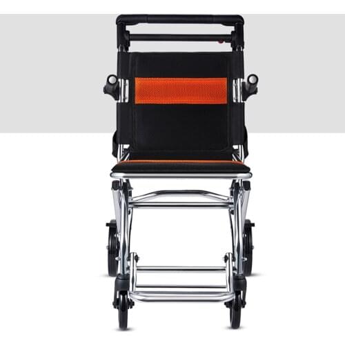 Aluminum alloy wheelchair Old people folding light Portable wheelchair for the elderly wheelbarrow Air travel