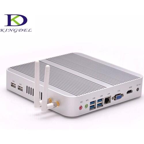 Brushed Aluminum Alloy Intel Core i5 7200U Dual Core Fanless Mini Desktop PC With Smart TV Box Nuc Business Household Mini PC