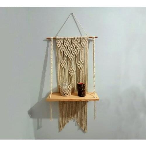 Makrome Wall Rack HAND YAPALAN 105x40 cm Hand woven necklace macrame wall hanging Boho woven tapestry Bohemian hand handcraft room deco