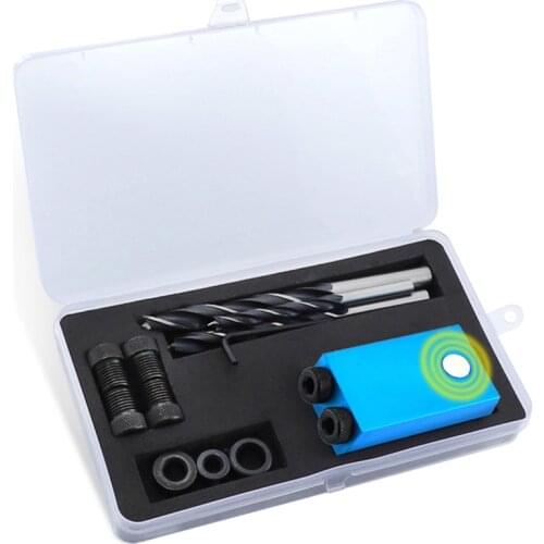 New Pocket hole jig kit set woodworking Magnetic Drive Adapter Wood Drilling Hole Tools 6/8/10mm For Oblique Hole Puncher