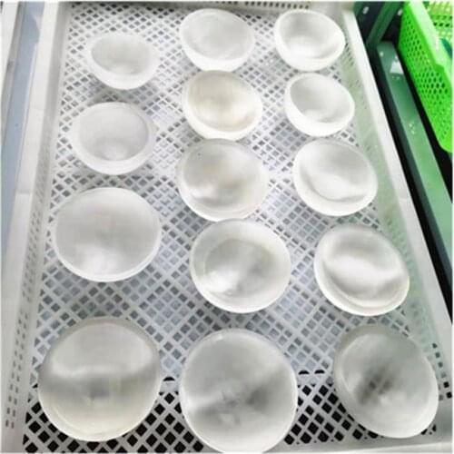 Wholesale engraved white selenite round bowl crystal natural quartz stone selenite bowls for reiki