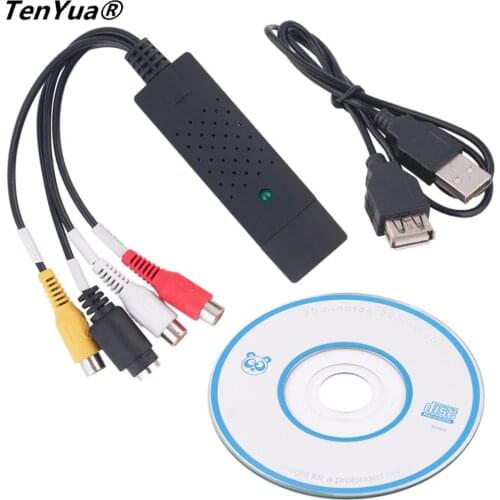 Portable Easy to cap USB2.0 Audio Video Capture Card Adapter VHS To DVD Video Capture Converter For Win7/8/XP/Vista