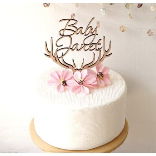 Personalized Baby Girl name cake topper for Baby shower party, gender reveal cake topper, new baby,birthday party