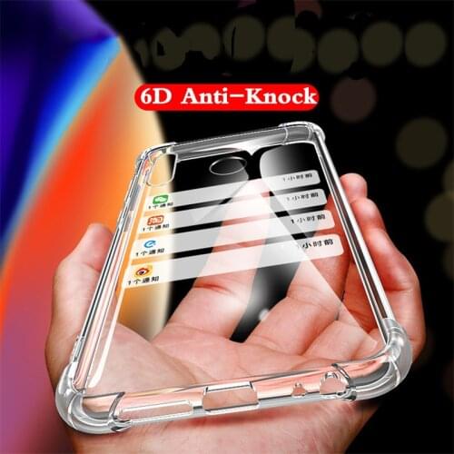 6D Anti-Knock TPU Case for Huawei Y9A Y9S Y8S Y6S Y8P Y7P Y6P Y5P 2020 Y5 Y6 Y7 Y9 Prime 2019 2018 P30 P40 Pro Plus Clear Cover