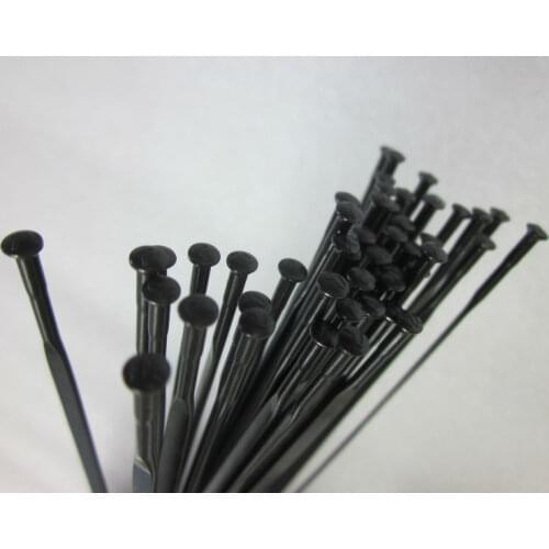 SPEEDSAFE AS32 aero spokes 3.2mm wide stainless steel black white straight pull bladed flat Gauge 14 with brass or alloy nipples