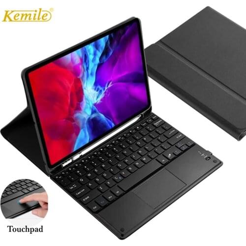 Touchpad Keyboard Case for iPad Pro 11 2020 Cover W Pencil holder funda For iPad Pro 10.5 9.7 Air 3 10.5 7th touchpad Keyboard