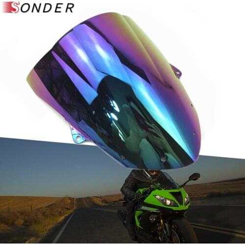 Windshield WindScreen Double Bubble for Kawasaki Ninja ZX6R 636 09-19 ZX-6R ZX10R 08-10 Wind Deflectors screen ZX 6R zx 10R
