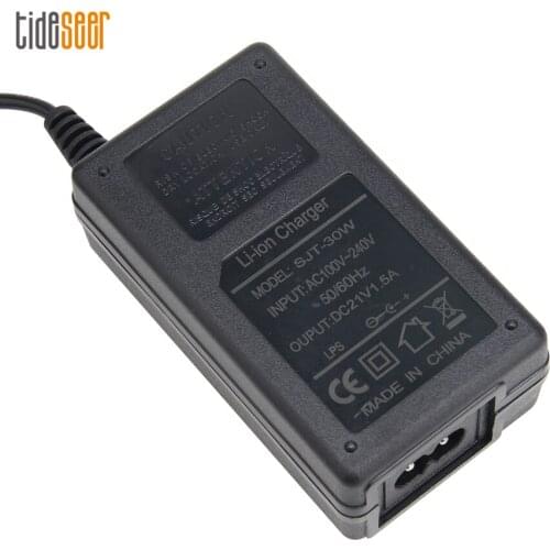 100-240V 21V 1.5A Battery Charger for Lithium Battery with LED Light Shows Charge