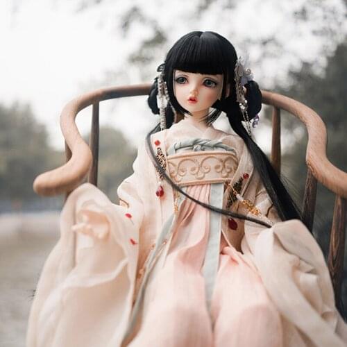 1/6 blythe wig 1/4 MSD Wig 1/3 BJD Wig for SD Doll Accessories,Vintage Doll Wig Long Black Pink Light-gold Wig for Girl Doll