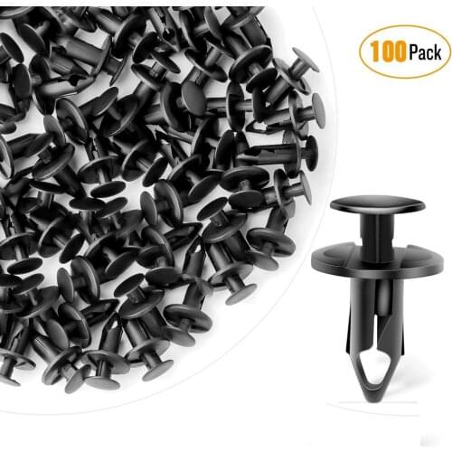 100PCS Nylon Bumper Fastener Rivet Clips Automotive Furniture Assembly Expansion Screws Kit Auto Clips 8mm For Ford N807389