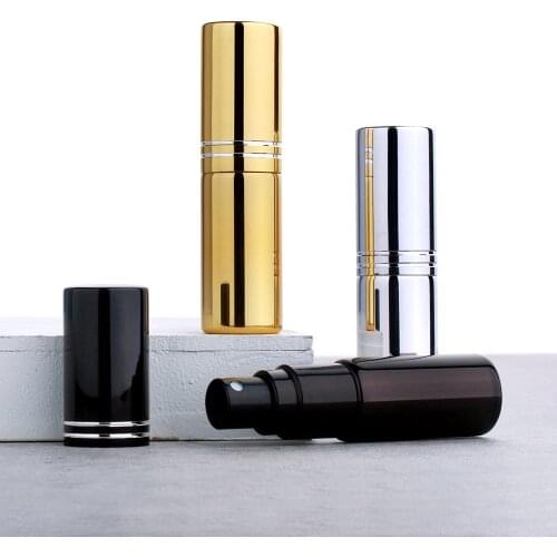 50pcs/Lot 5ML Portable Refillable Glass Perfume Bottle With Aluminum Sprayer Cosmetic Parfume Vial For Traveler