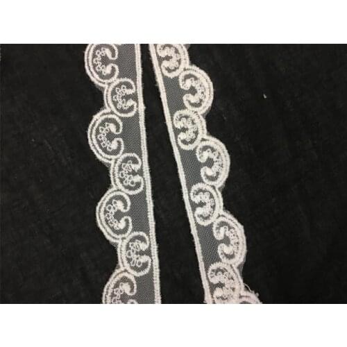 White DIY handmade accessories mesh lace cotton embroidery lace width 3CM