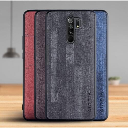 Case for Xiaomi Redmi 9 9A 9C Funda Luxury Vintage Bark pattern Leather Phone Cover for xiaomi redmi 9 9a 9c case Coque