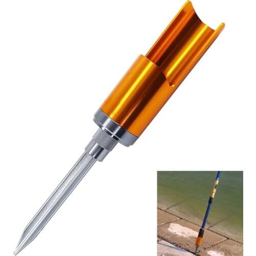 Fishing Rod Pole Holder Aluminum Alloy Ground Support Stand Fishing Rod Racks Folding Holder