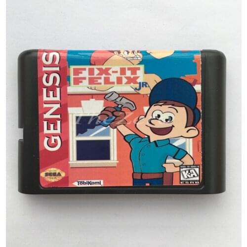 Fix-it Felix EU/JAP Shell for 16 bit Game Card for Genesis System for Sega Mega Drive