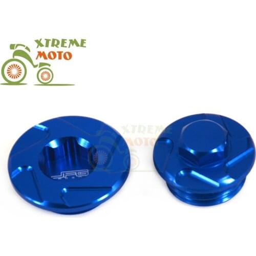 Blue Billet Engine Ignition Cover Plug & Oill Filler Plug Cap Cover For Husqvarna Husky FC250 FC350 2014 2015 Motorcycle