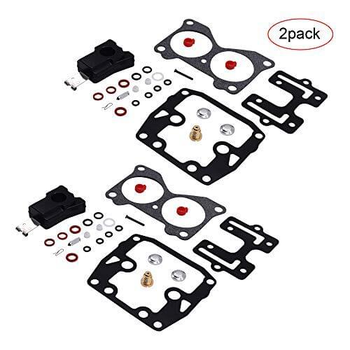 Carburetor Repair Kit For 18-7046 439076 with Float Johnson Evinrude Twin Carb Rebuild Kit V4 85 90 100 115 125 140 HP