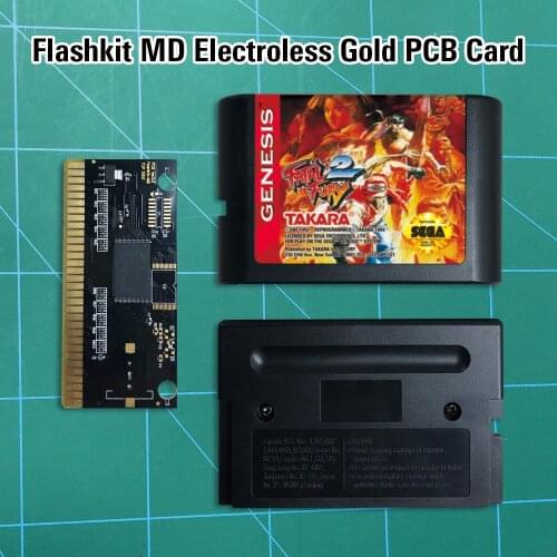 Fatal Fury 2 - Flashkit MD Electroless Gold PCB Card 16 bit MD Games Cartridge For MegaDrive Genesis console