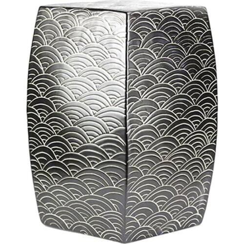 Jingdezhen Ceramic stool Modern Engraving Color Glaze Fish Stripes Square Stools Toilet home Decorative porcelain Stool