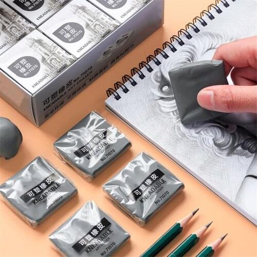 1PC Plasticity Soft Rubber Eraser Student Drawing Sketch Eraser Novelty Plasticine Pencil Eraser Art Supplies Kawaii Stationery