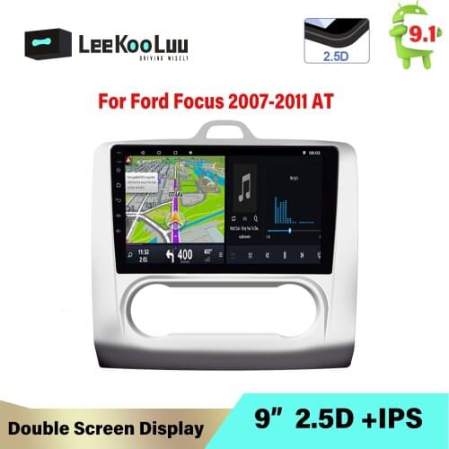 LeeKooLuu 9" 2 Din Android 9.1 Car radio GPS Multimedia For ford focus EXI MT AT 2 3 Mk2/Mk3 2005 2006 2007 2008 2009 2010 2011