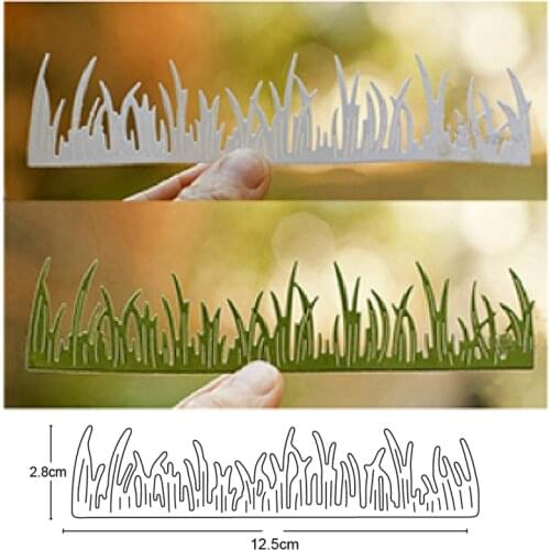 Lawn Grass Edge Metal Cutting Dies Stencils Grass Border Die Cut For Card Making DIY New 2020 Crafts Cards
