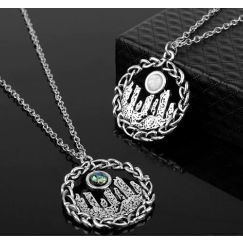 MQCHUN 2018 Fashion Outlander Jewelry Circle Celtic Knot Pendant Sassenach Vintage Necklace For Men Women Couple Gift
