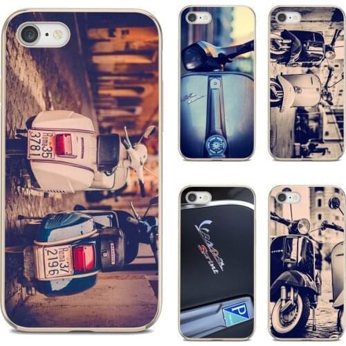 Blue-Vespa-7-Italian-pedal-motorcycle Soft Bag Case For Xiaomi mi Redmi Note 3 4 4X 5 6 7 8 8t 9 9s 9t 10 pro lite