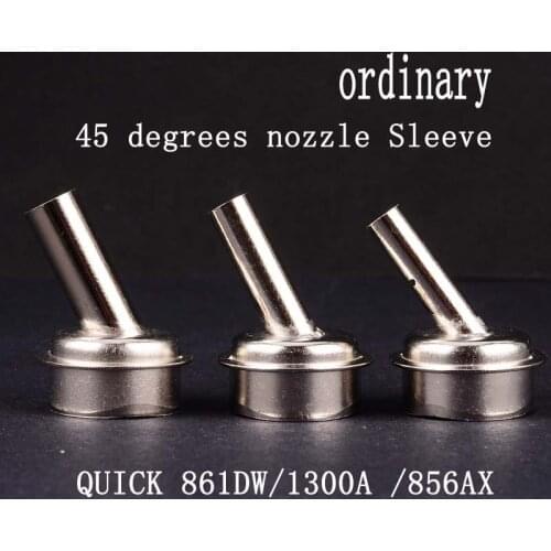 QUICK 861DW TR1300A Heat air gun nozzle for A8 A9 A10 A11 CPU heating Microscope BGA Soldering Repair 45 degrees nozzle Sleeve