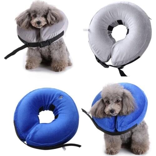 Cat Collar Adjustable Inflatable Small Dogs Pet Anti-scratch Soft Headgear Cat Elizabeth Circle Cat Anti-bite Collar