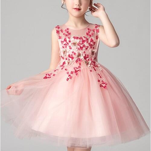 Girls Dress For Kids Childrens Elegant Wedding Party Clothing Frock Flower Gown Princess Summer Girls‘ Dress Costumes