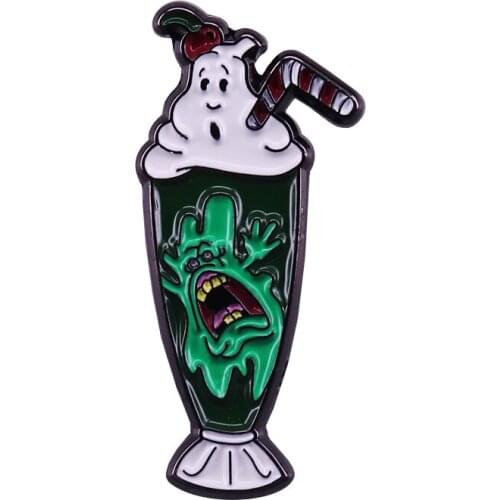Slimer Sundae Ghostbusters Pin Cult Classic Film Hardcore Fans Great Gift Idea
