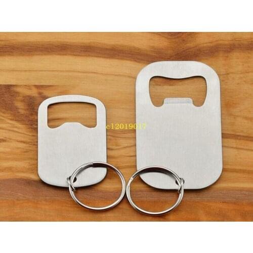 Protable Keychain Keyring Stainless Steel Beer Bottle Opener Big and Small Size Beverage Openers Free Shipping