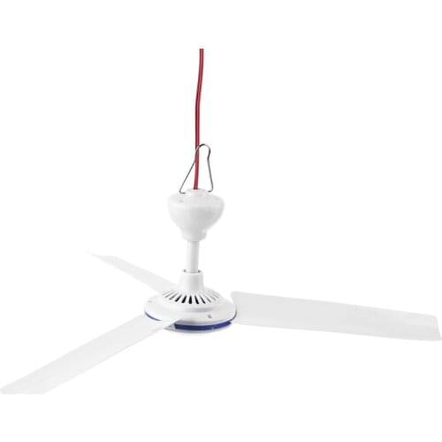 2in1 AC 110V 220V DC 12V Adjust Speed Air Cooling Ceiling Fan Tent Hanging Fan