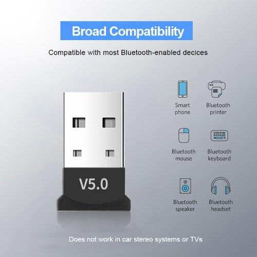 Kebidumei Mini USB Bluetooth Dongle Receiver Wireless Bluetooth 5.0 USB Adapter Receiver For Laptop Mouse Keyboard Accessories