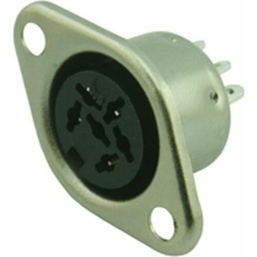 10pcs DIN Chassis Socket Connector 6 Way (Pack of 2) 6 Pin