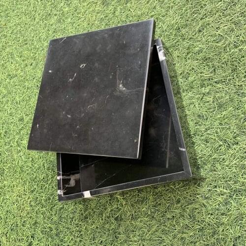 Natural Marble Jewelry Storage Box with Removable Lid for Trinket, Lipstick, Gifts Collection