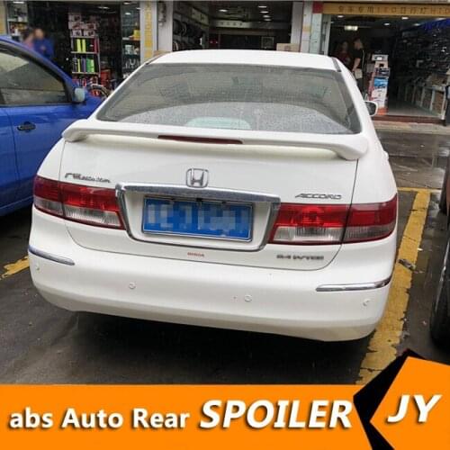 For HONDA Accord Spoiler 2003-2005 CRV spoiler with light High Quality ABS Material Car Rear Wing Primer Color Rear Spoiler