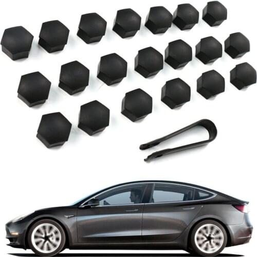 20pcs Tire Screw Cap for Tesla Model 3 Y Car Wheel Protective Cover Wheel Center Caps Hub Cover Tire Modification Accessories