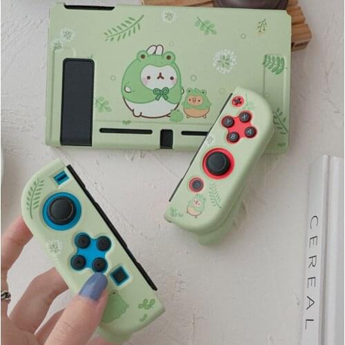 Switch Cute Bunny Frog Protective Shell NS Joycon Controller TPU Back Grip Protection Case Cover For Nintendo Switch Accessories