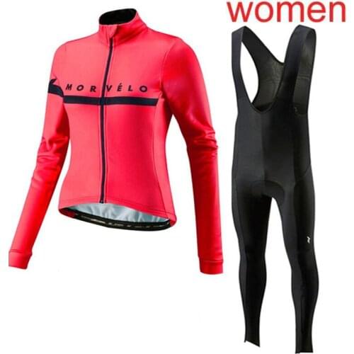 2018 New long Sleeve Cycling Jersey Bike Bib Pants Set Women Bicycling jacket Autumn Spring racing MTB shirt ropa ciclismo K3004