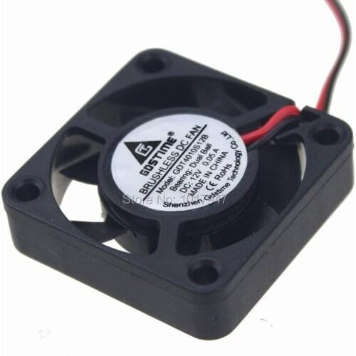 1Pieces Gdstime 12V 2Pin 4010B 4cm 40mm 40x10mm Ball Brushless Cooling Cooler Fan