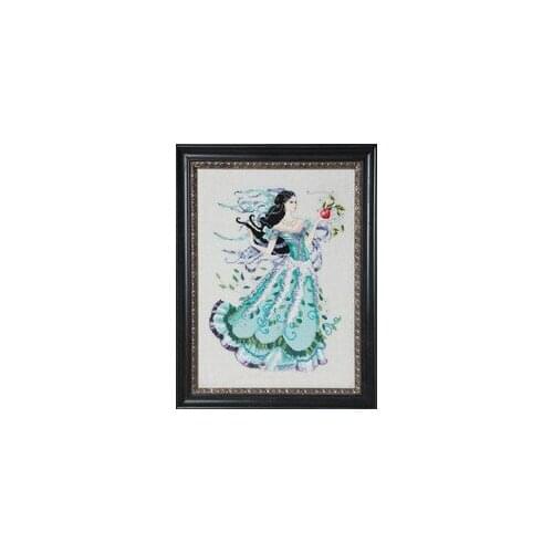 11CT/14CT/18CT Sky blue fabric Counted Cross Stitch Kit Angel of Spring Fairy Goddess with Violin SNOW GIRL MD143 angel 3
