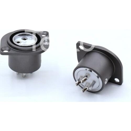 Viborg 3 pin XLR connector Female chassis pure copper Rhodium audio connector for amp