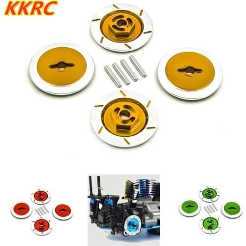 4pcs Aluminum Alloy Brake Disc Wheel Rim Box Metal Hex Adapter 12MM For RC 1/10 Car HSP Fly Fish Buggy Truck 94123 94122 D4