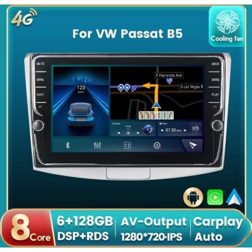 4G LTE 6+128G Android 11 DAP 8 Core Car Radio Multimedia Player for Volkswagen VW Passat B5 B6 B7 CC Magotan 2011 -2015 Audio BT