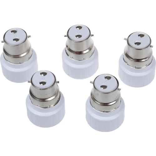B22 to GU10 Lamp Light Bulb Base Socket Converter Adaptor 5 pack